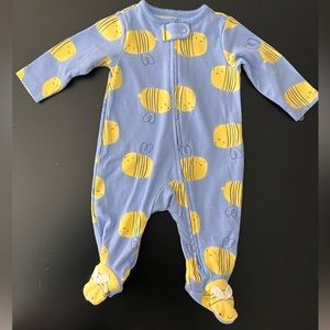0-3 month Carters Bee Footie PJs